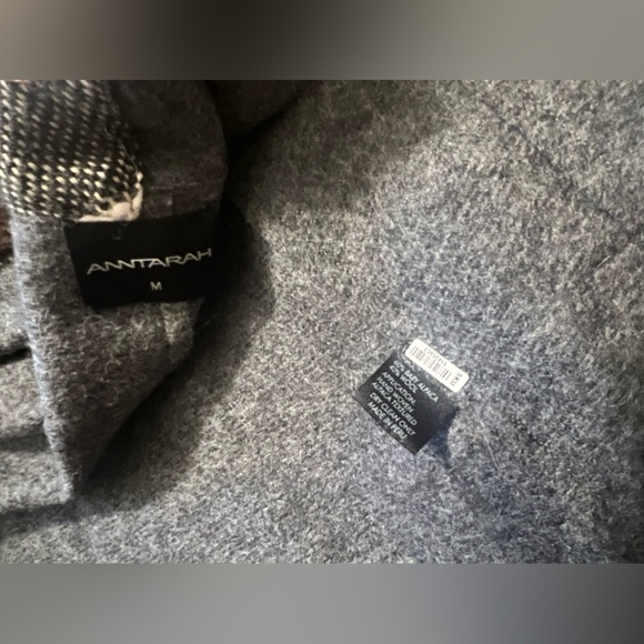 Anntarah Peru sweater jacket button multicolored gray baby alpaca wool medium - Picture 10 of 14